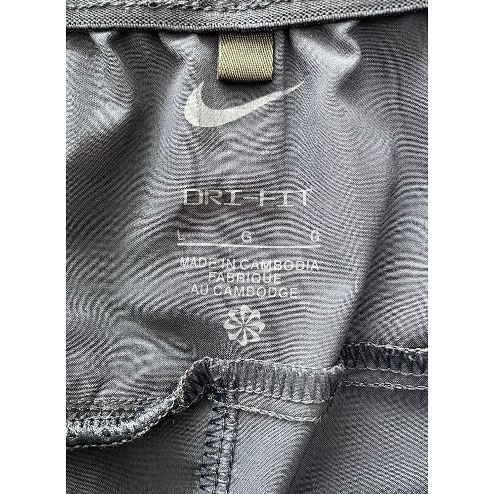 Nike Dri-Fit Men's L Navy Blue Elastic Drawstring Waist Unlined Athletic Shorts
